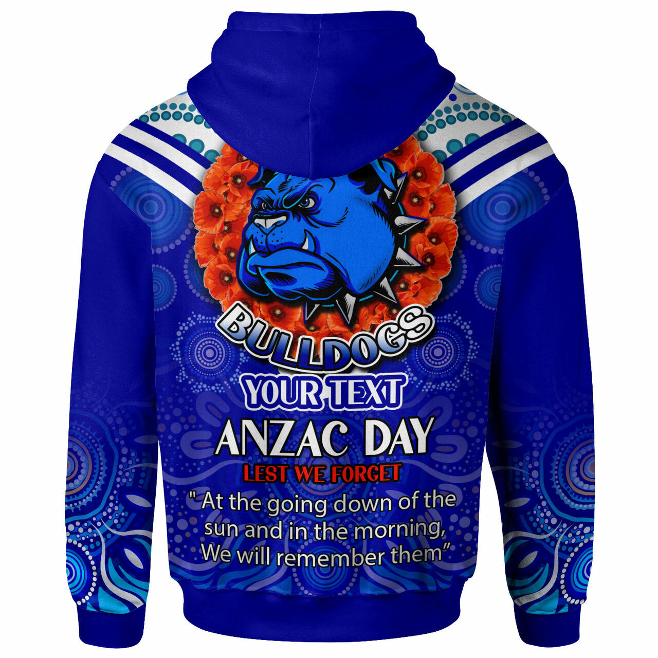 bulldogs-rugby-hoodie-custom-anzac-bulldogs-aboriginal-style-of-dot-hoodie