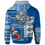 bulldogs-rugby-hoodie-custom-christmas-snowflakes-bulldogs-mascot-hoodie