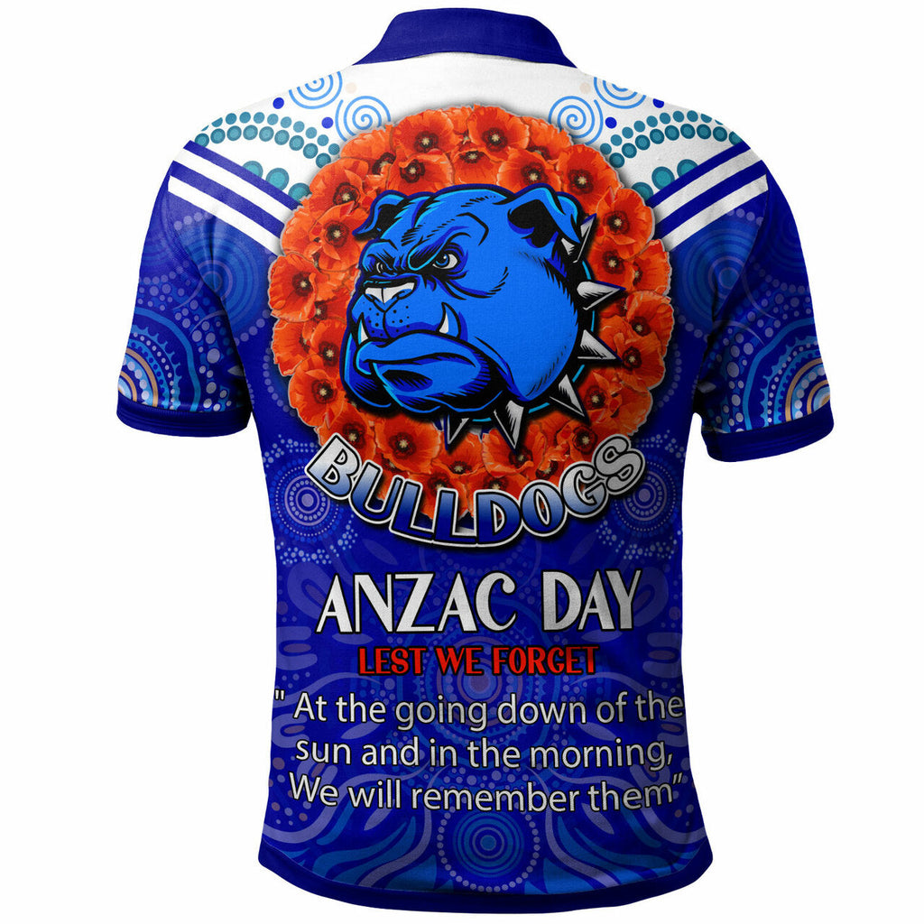 bulldogs-rugby-polo-shirt-custom-anzac-bulldogs-aboriginal-style-of-dot-polo-shirt