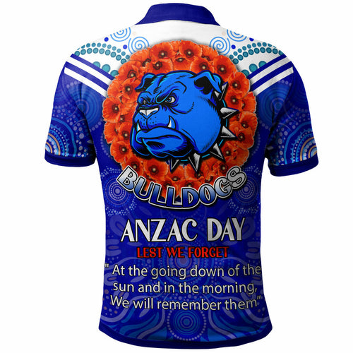 bulldogs-rugby-polo-shirt-custom-anzac-bulldogs-aboriginal-style-of-dot-polo-shirt
