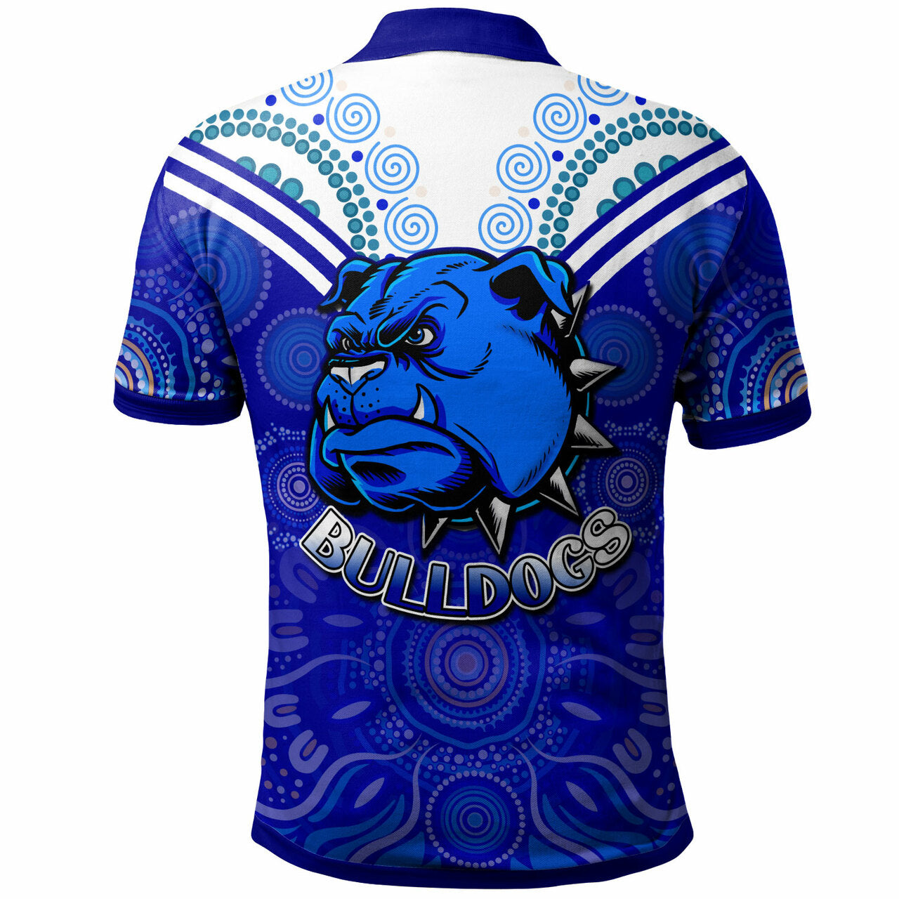 bulldogs-rugby-polo-shirt-custom-bulldogs-aboriginal-style-of-dot-polo-shirt