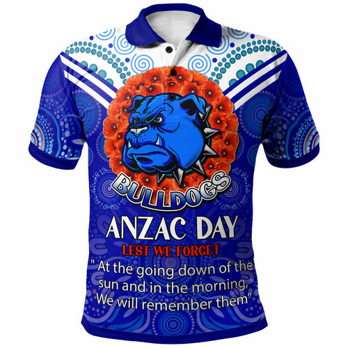 bulldogs-rugby-polo-shirt-custom-anzac-bulldogs-aboriginal-style-of-dot-polo-shirt