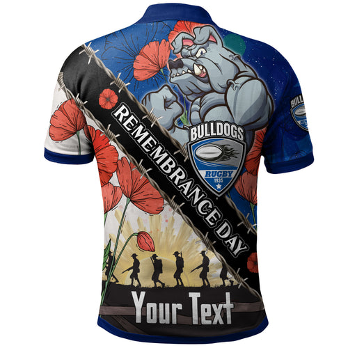 bulldogs-rugby-polo-shirt-custom-remembrance-day-lest-we-forget-polo-shirt