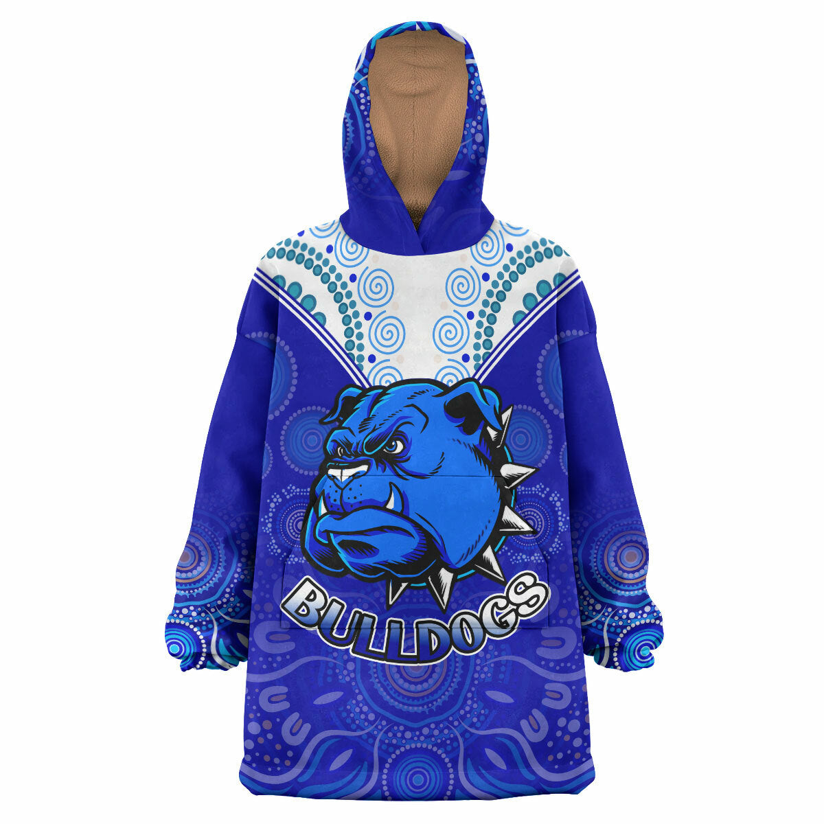 bulldogs-rugby-snug-hoodie-custom-bulldogs-aboriginal-style-of-dot-oodie-blanket