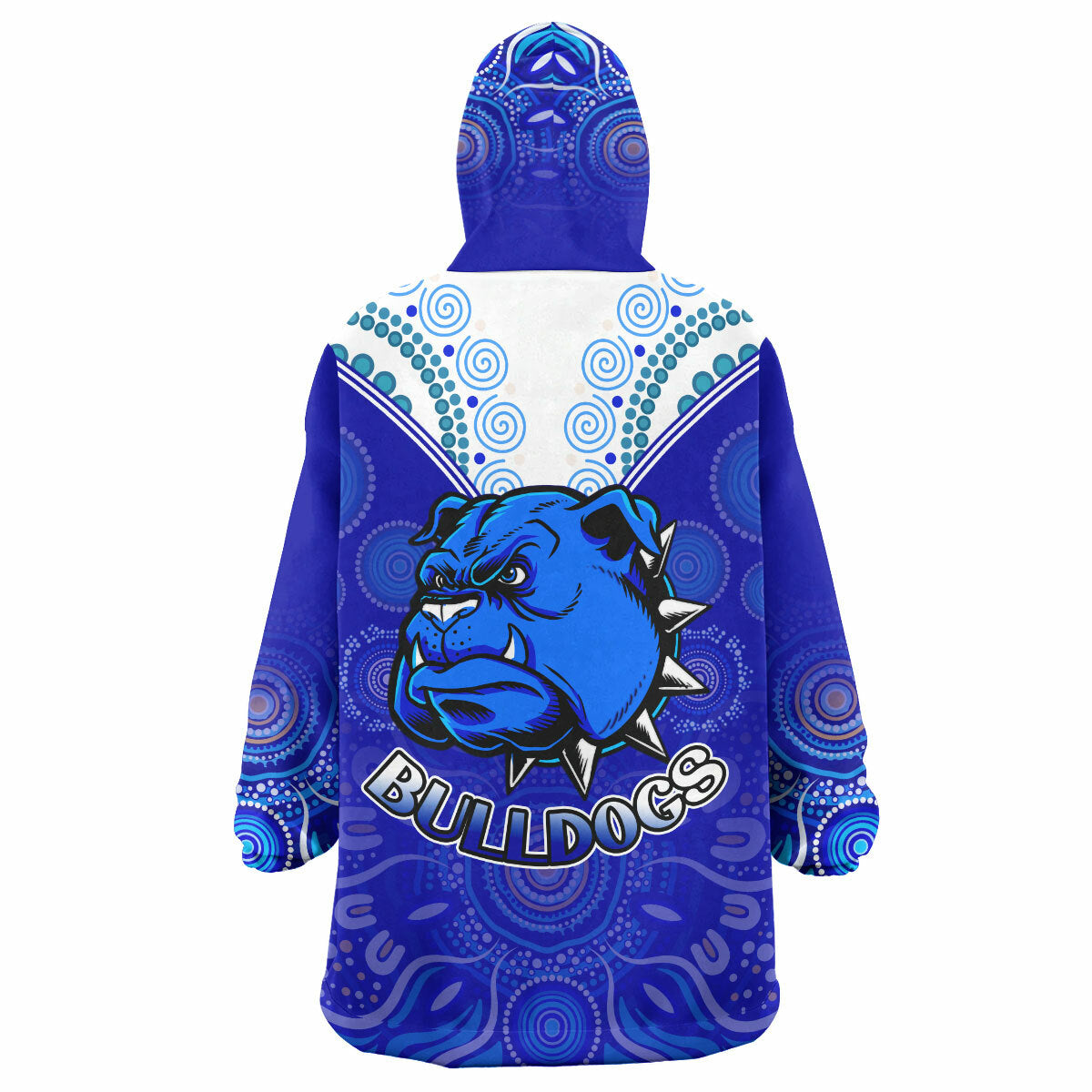bulldogs-rugby-snug-hoodie-custom-bulldogs-aboriginal-style-of-dot-oodie-blanket