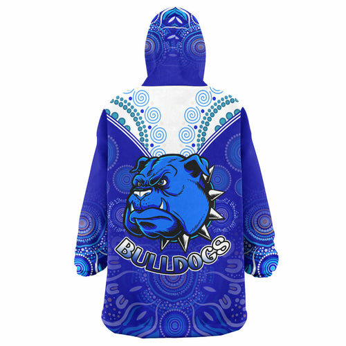 bulldogs-rugby-snug-hoodie-custom-bulldogs-aboriginal-style-of-dot-oodie-blanket
