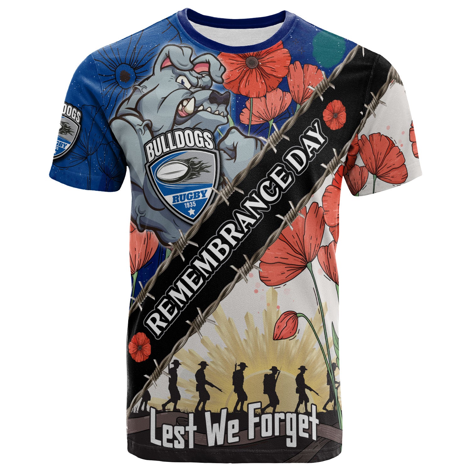 bulldogs-rugby-t-shirt-custom-remembrance-day-lest-we-forget-t-shirt