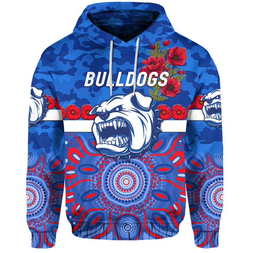 Western Bulldogs ANZAC Zip Up And Pullover Hoodie Indigenous Vibes LT8