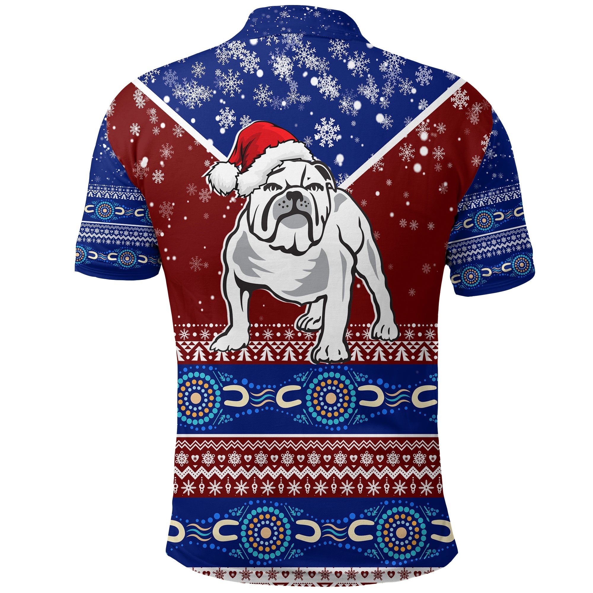 aboriginal-winter-bulldogs-merry-xmas-polo-shirt