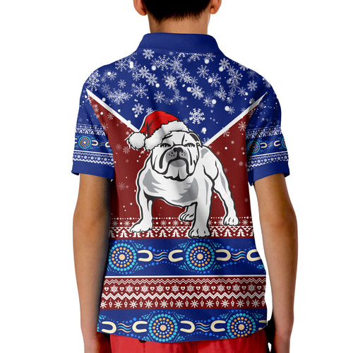 aboriginal-winter-bulldogs-merry-xmas-kid-polo-shirt