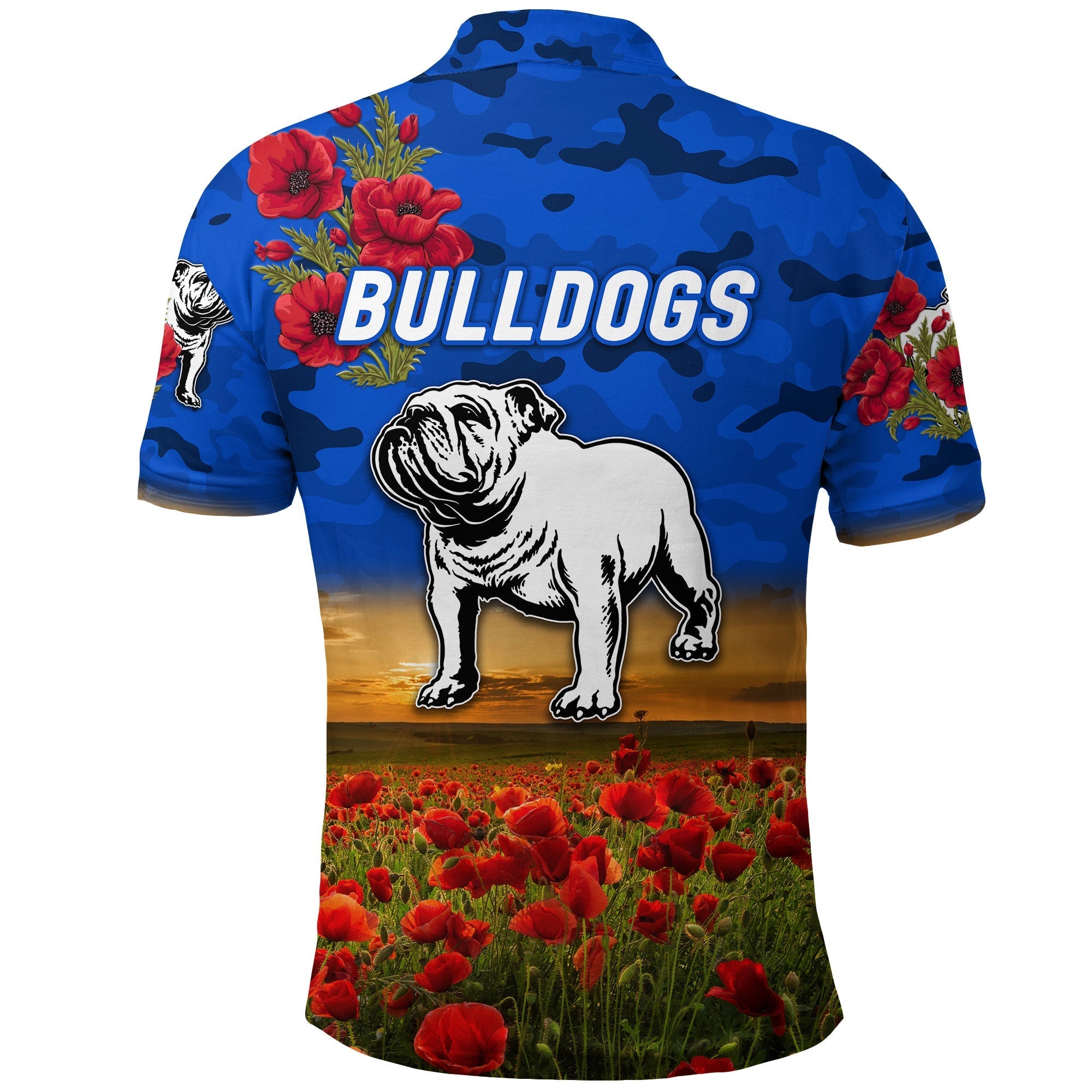 canterbury-bankstown-bulldogs-anzac-2022-polo-shirt-poppy-flowers-vibes-blue