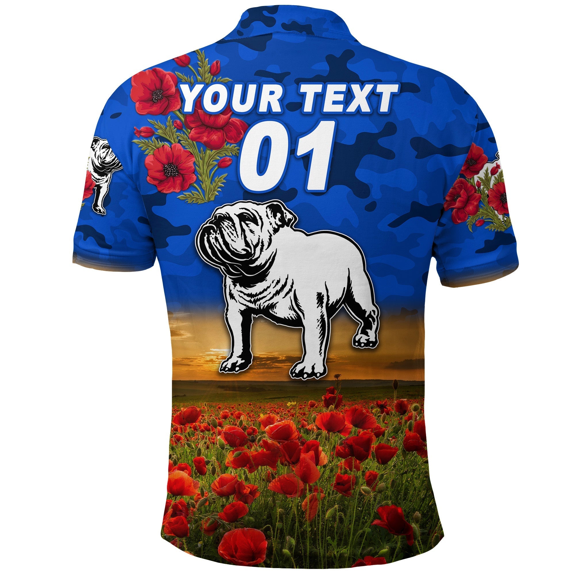custom-personalised-canterbury-bankstown-bulldogs-anzac-2022-polo-shirt-poppy-flowers-vibes-blue