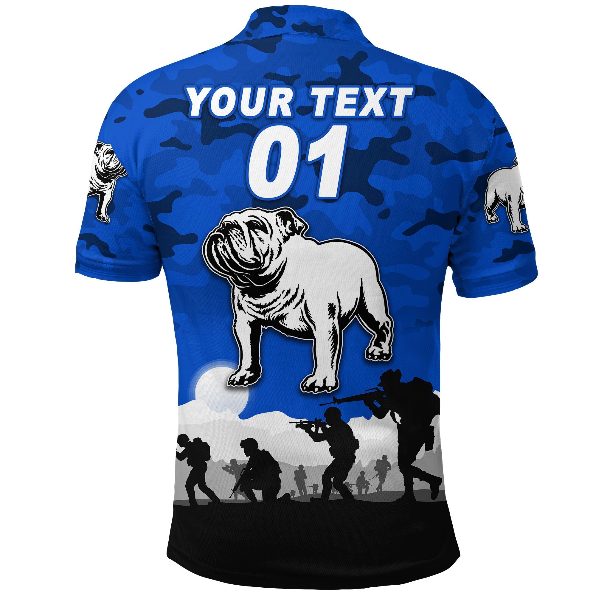 custom-personalised-bulldogs-anzac-polo-shirt-simple-style-blue