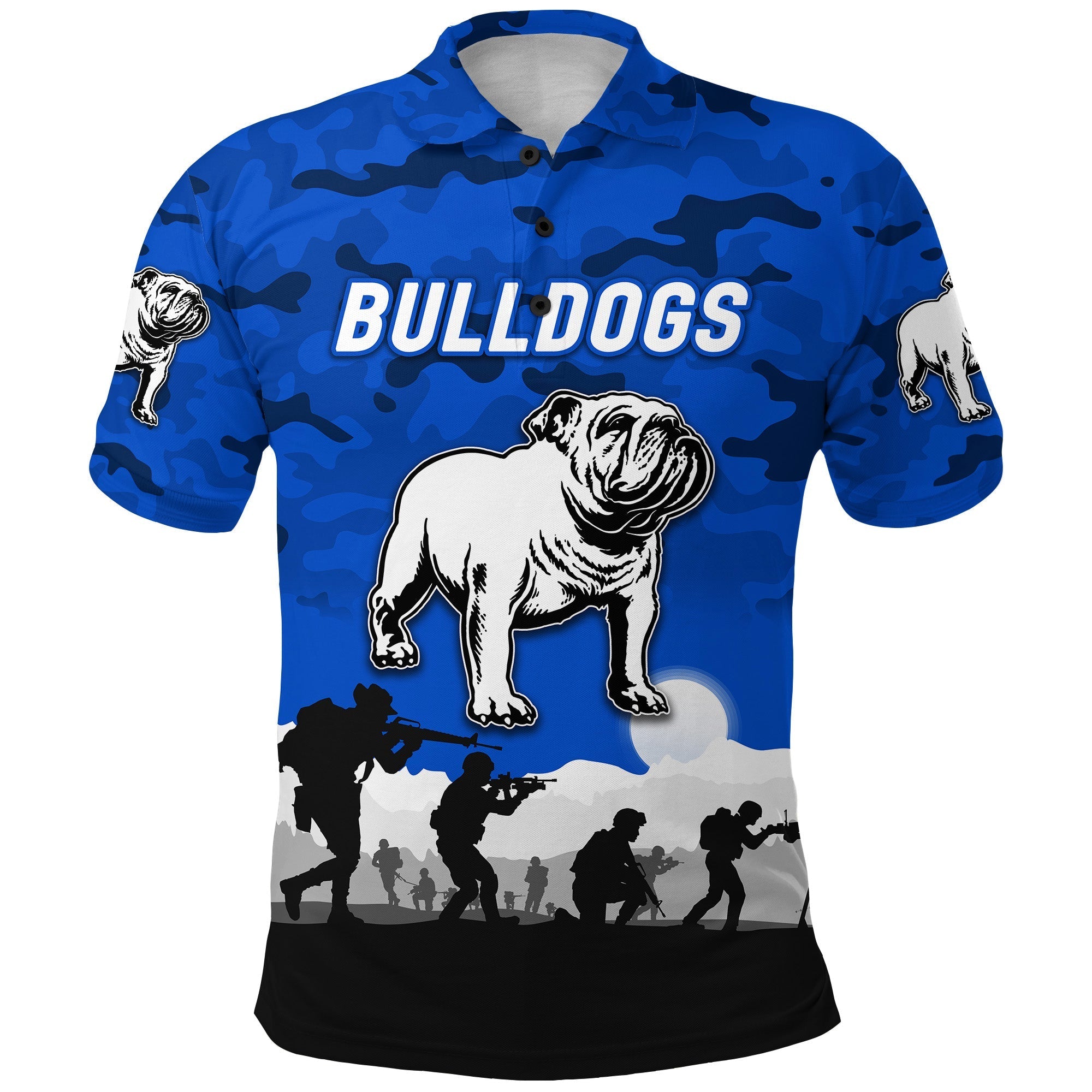 custom-personalised-canterbury-bankstown-bulldogs-anzac-2022-polo-shirt-simple-style-blue