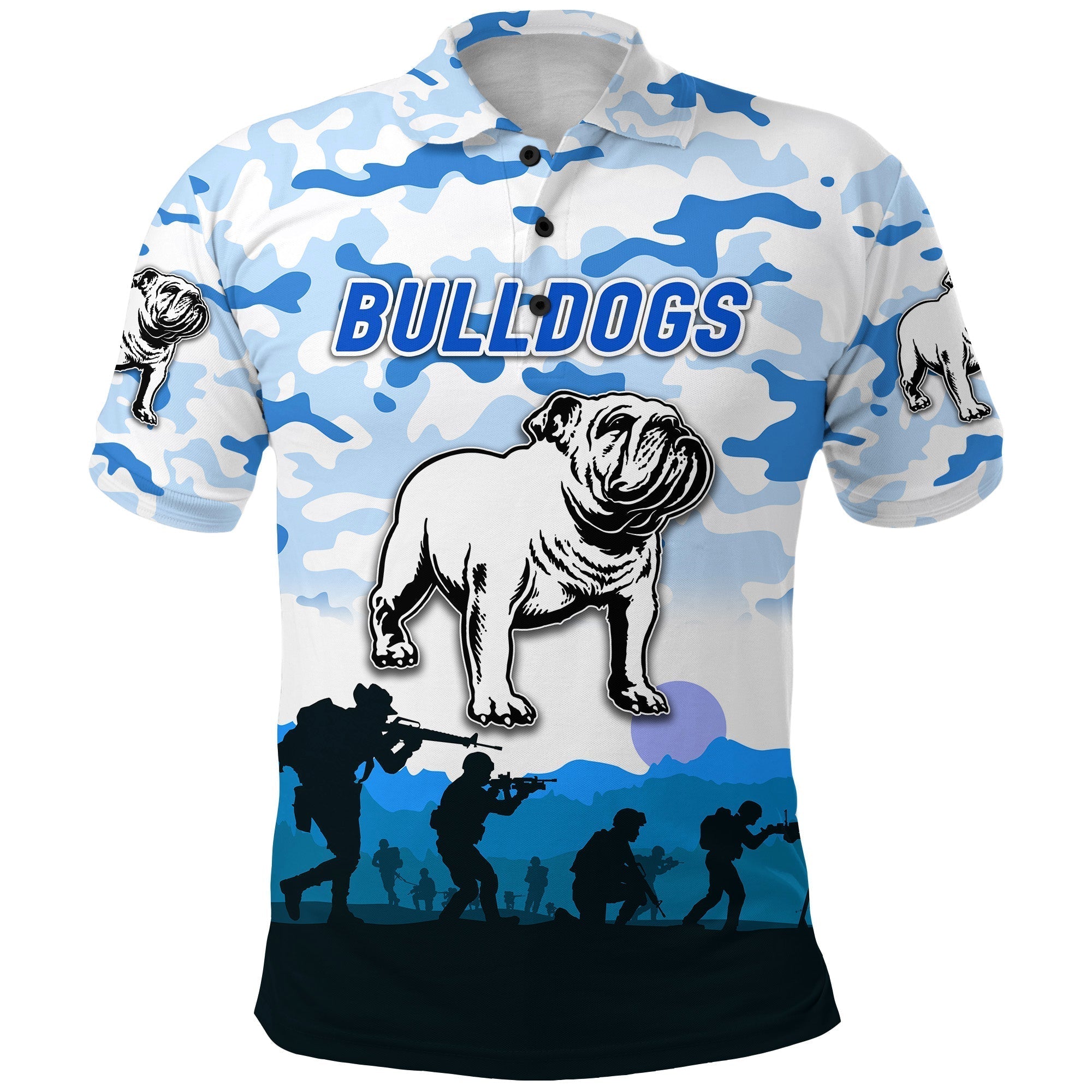 custom-personalised-bulldogs-anzac-polo-shirt-simple-style-white