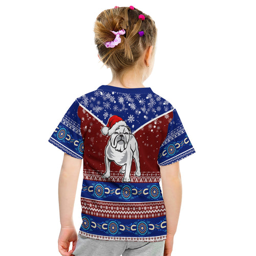 aboriginal-winter-bulldogs-merry-xmas-kid-t-shirt