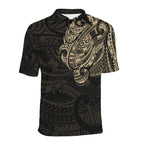 maori-tattoo-style-golden-polo-t-shirt