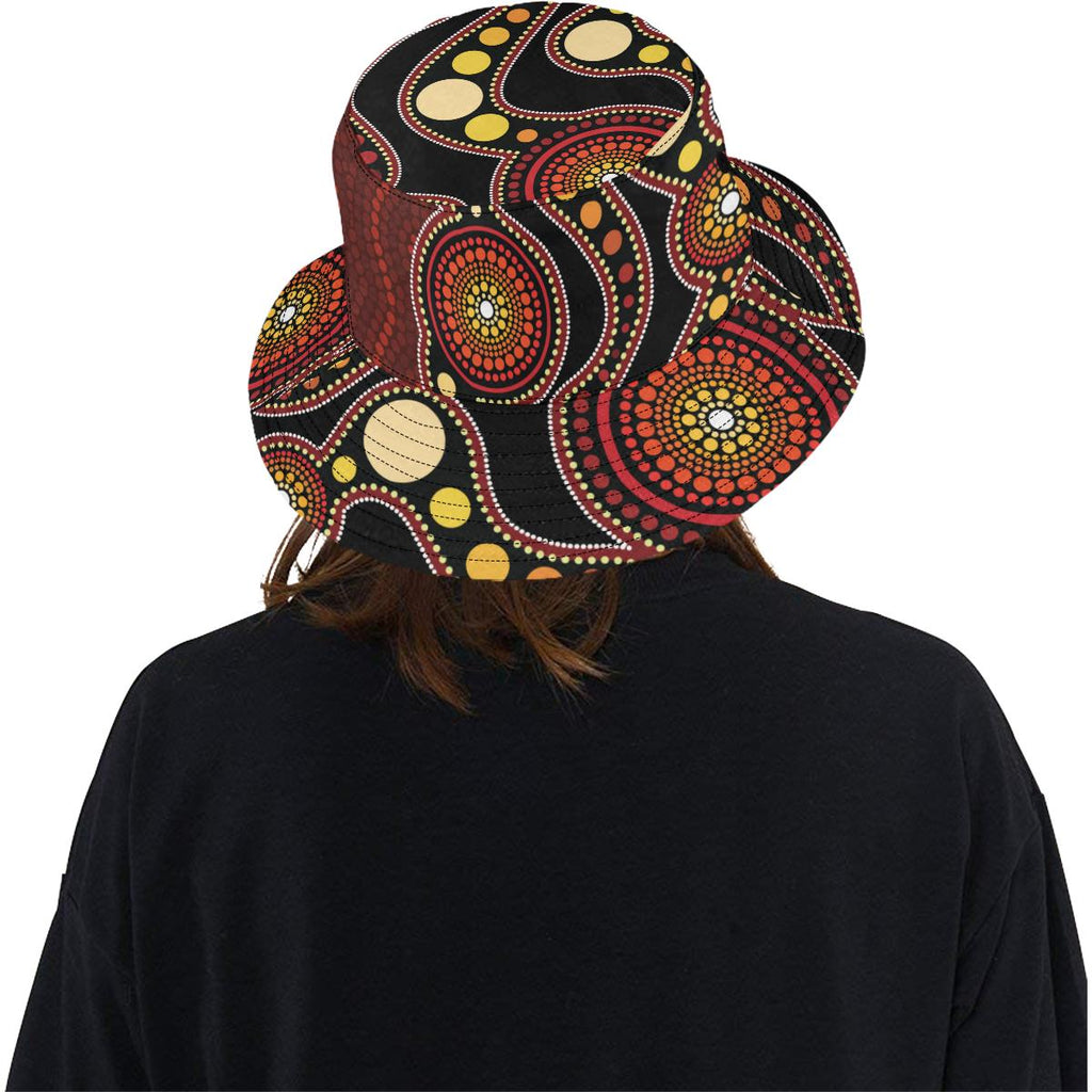 aboriginal-bucket-hat-australia-aboriginal-lives-matter-flag-circle-dot-painting-art-hat