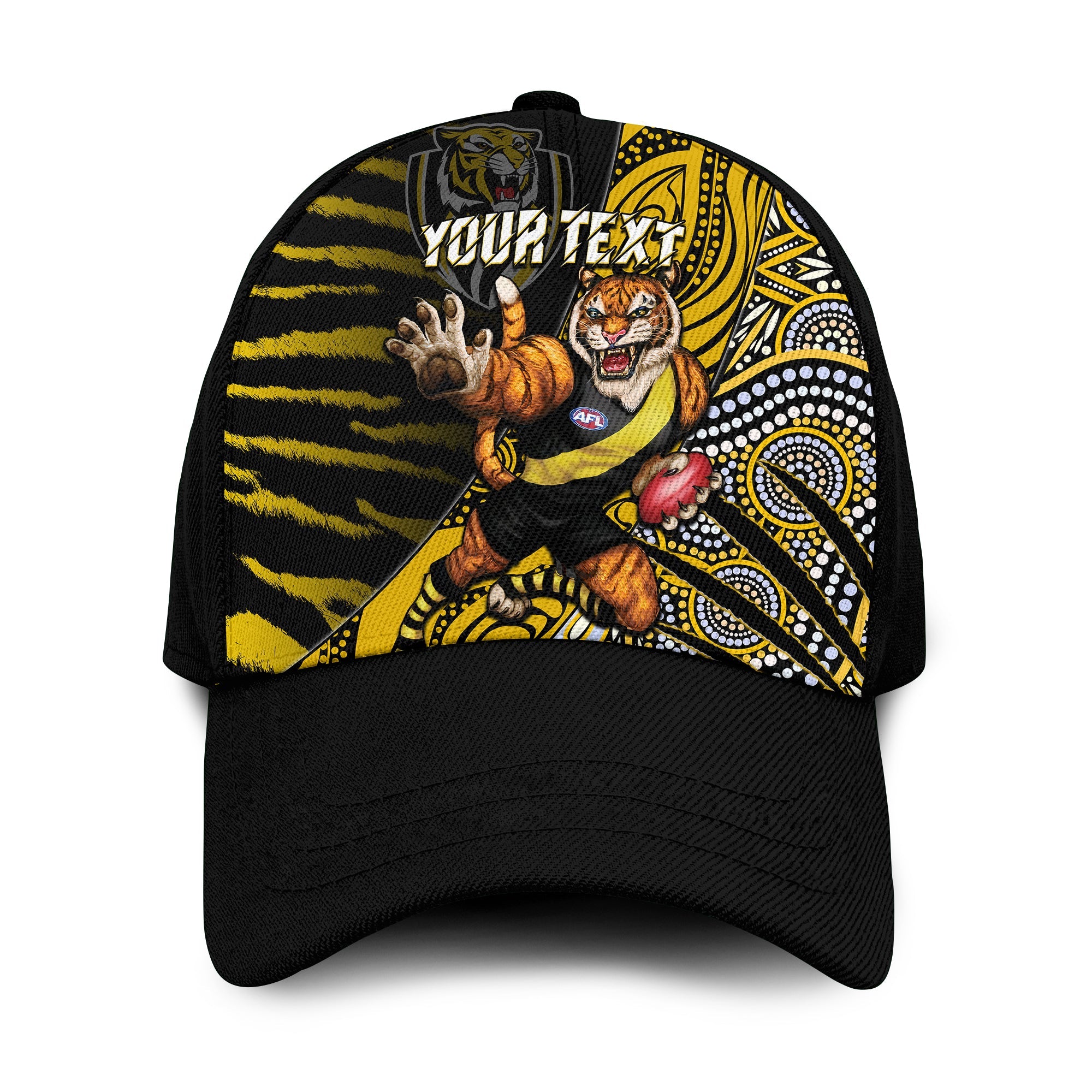 custom-personalised-richmond-football-classic-cap-aboriginal-go-the-tigers-mascot-ver02