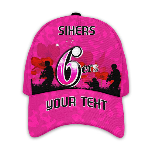 custom-personalised-sydney-sixers-cricket-classic-cap-anzac-day-camouflage-poppy-lest-we-forget