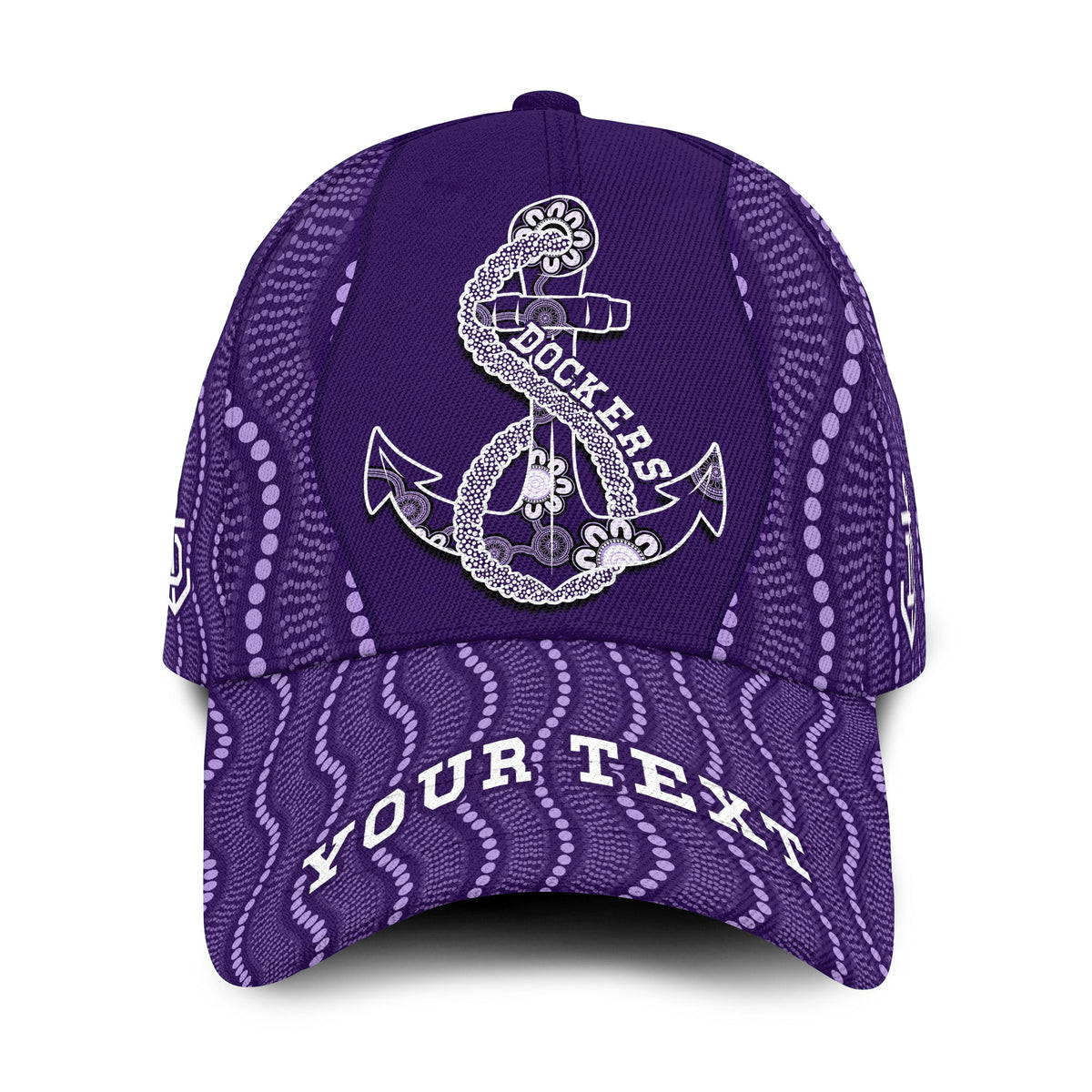 custom-personalised-dockers-football-classic-cap-fremantle-anchor-mix-aboriginal-pattern-dynamic-style