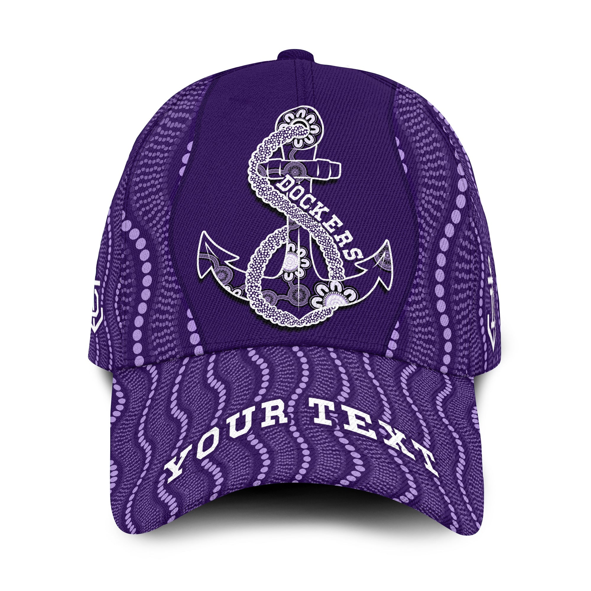 custom-personalised-dockers-football-classic-cap-fremantle-anchor-mix-aboriginal-pattern-dynamic-style