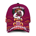 custom-personalised-maroons-rugby-classic-cap-queensland-kangaroo-aboriginal-dot-paintings