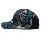 sharks-rugby-cap-impetuous-sharks-with-rugby-ball-and-aboriginal-dot-painting-art