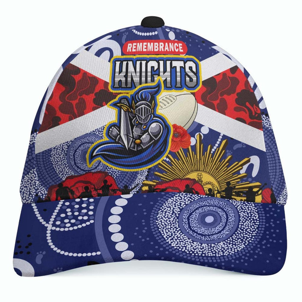knights-rugby-anzac-aboriginal-cap-newcastle-knights-with-anzac-day-poppy-flower-cap