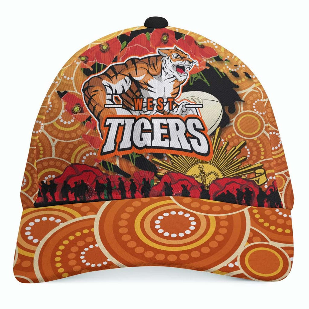tigers-rugby-anzac-aboriginal-cap-tigers-rugby-with-remembrance-day-poppy-flower-cap