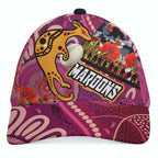 maroons-rugby-anzac-aboriginal-cap-maroons-aboriginal-pattern-with-anzac-day-poppy-flower-cap
