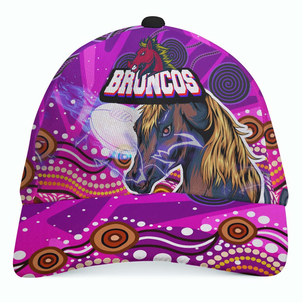 broncos-rugby-cap-broncos-horse-rugby-with-aboriginal-low-poly-style