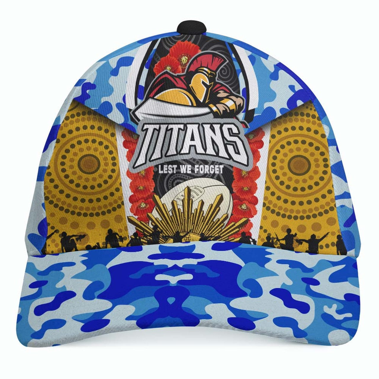 titans-rugby-anzac-aboriginal-cap-titans-with-poppy-watercolor-flower-cap