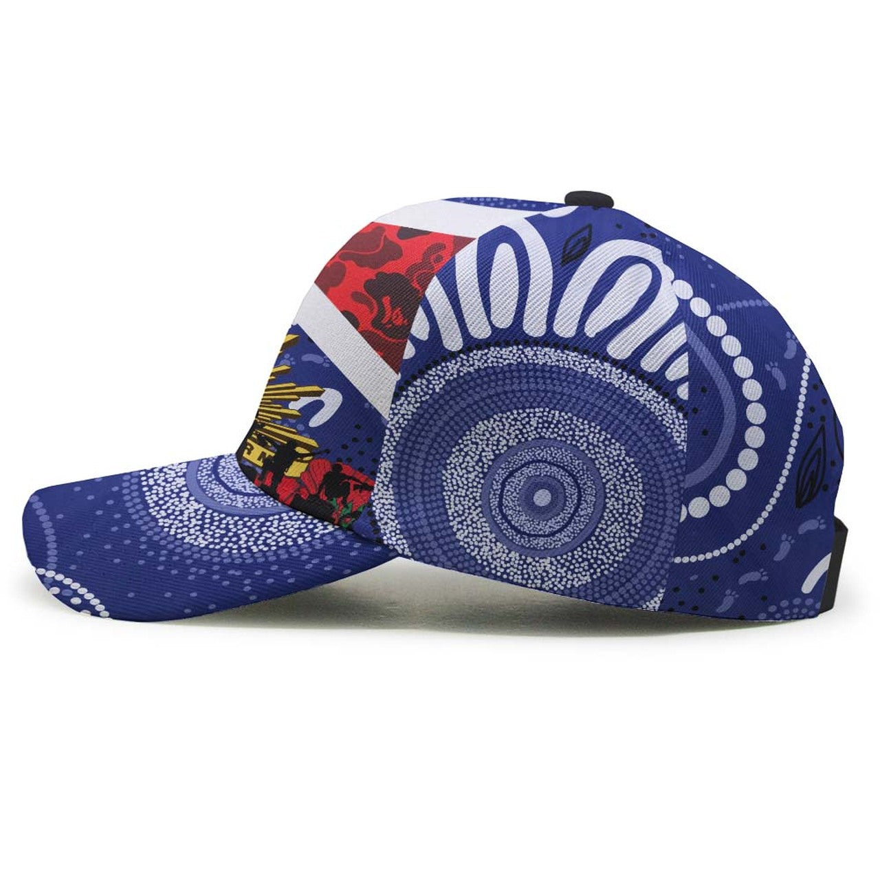 knights-rugby-anzac-aboriginal-cap-newcastle-knights-with-anzac-day-poppy-flower-cap