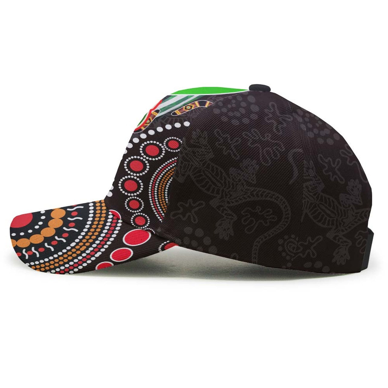 rabbitohs-rugby-anzac-aboriginal-cap-rabbitohs-remembrance-day-with-poppy-flower-cap