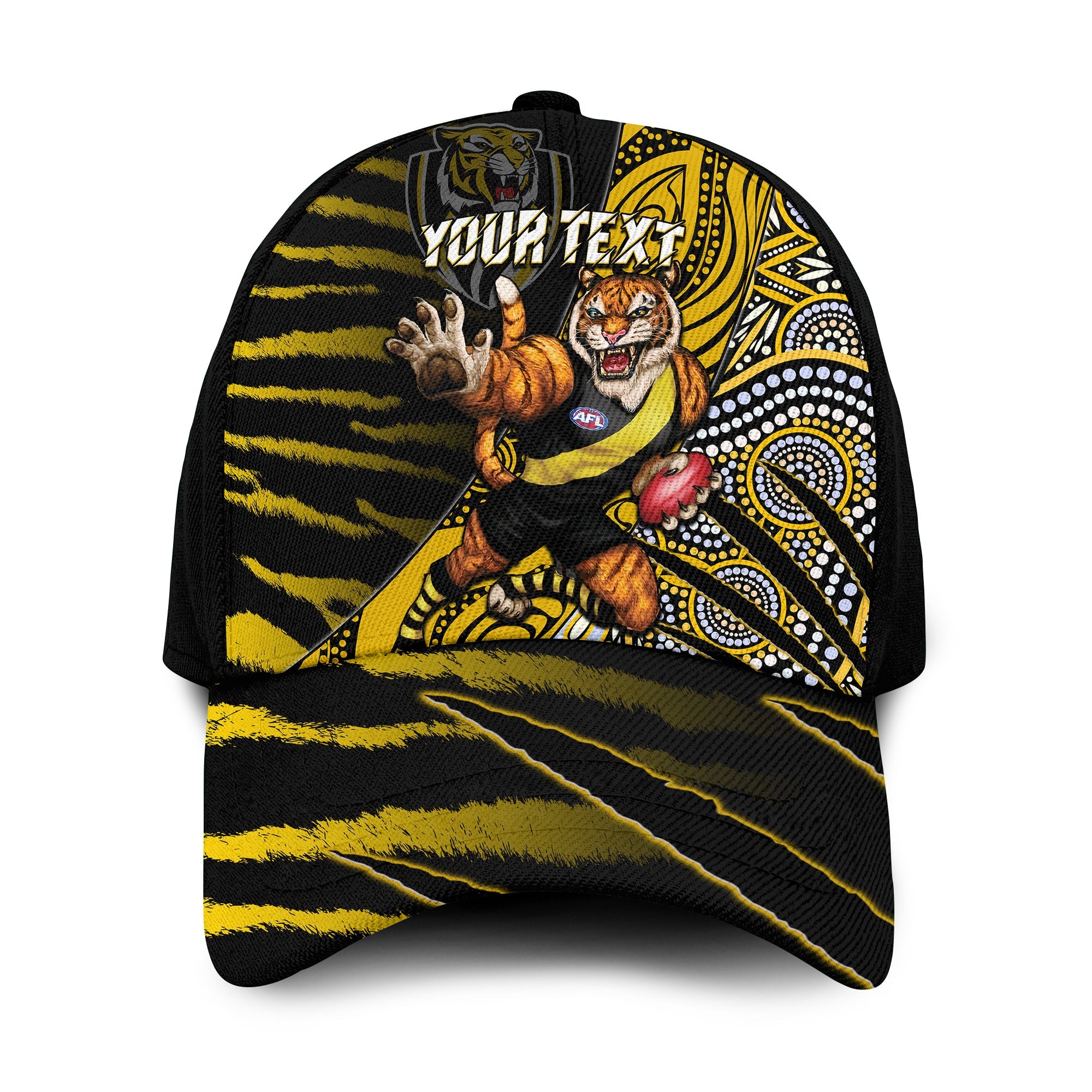 custom-personalised-richmond-football-classic-cap-aboriginal-go-the-tigers-mascot-ver01