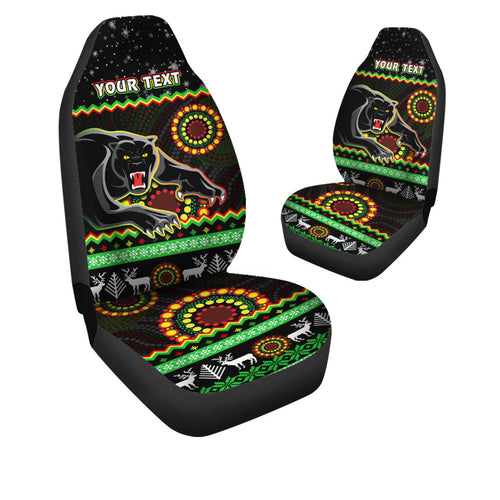 custom-personalised-panthers-christmas-car-seat-covers-aboriginal-pattern-penrith-black-version