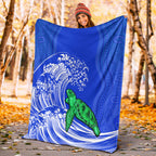 torres-strait-islands-premium-blanket-the-dhari-mix-aboriginal-turtle-version-blue