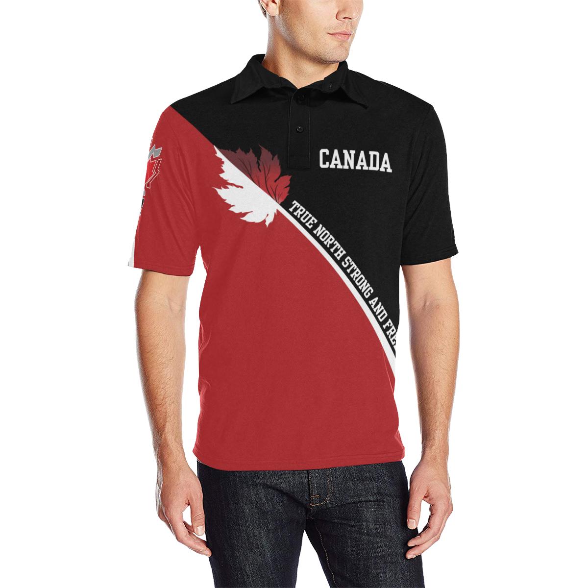canada-strong-and-free-polo-shirts