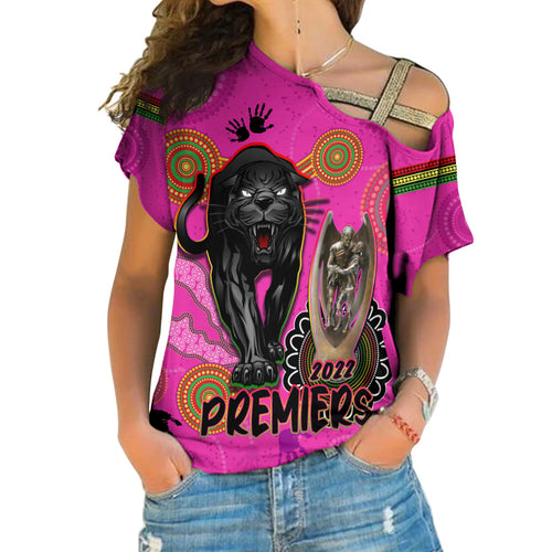 custom-personalised-panthers-cross-shoulder-shirt-aboriginal-premiers-2022-we-are-the-champions-with-trophy