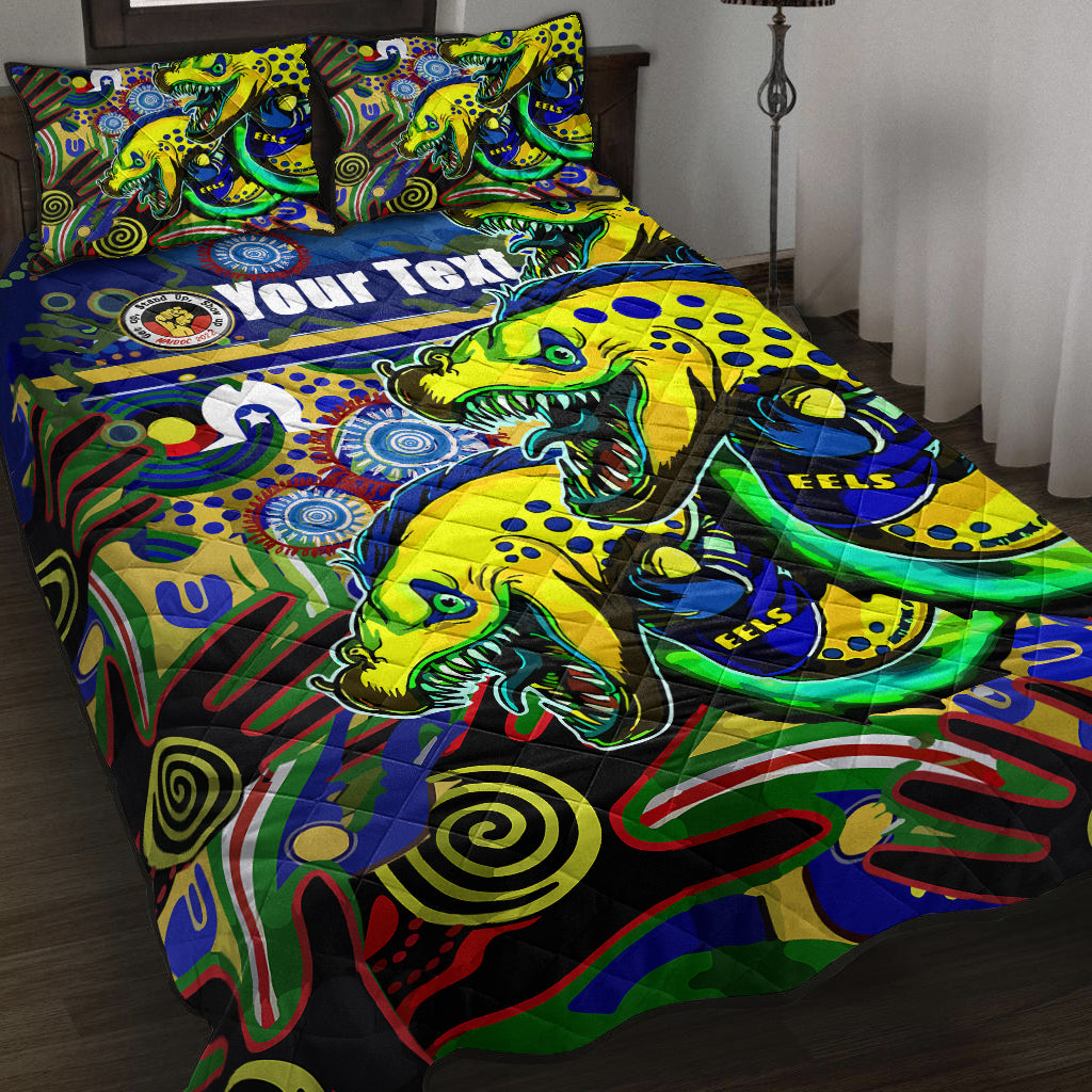 eels-rugby-quilt-bed-set-custom-eels-australia-naidoc-week-getting-up-standing-up-and-showing-up