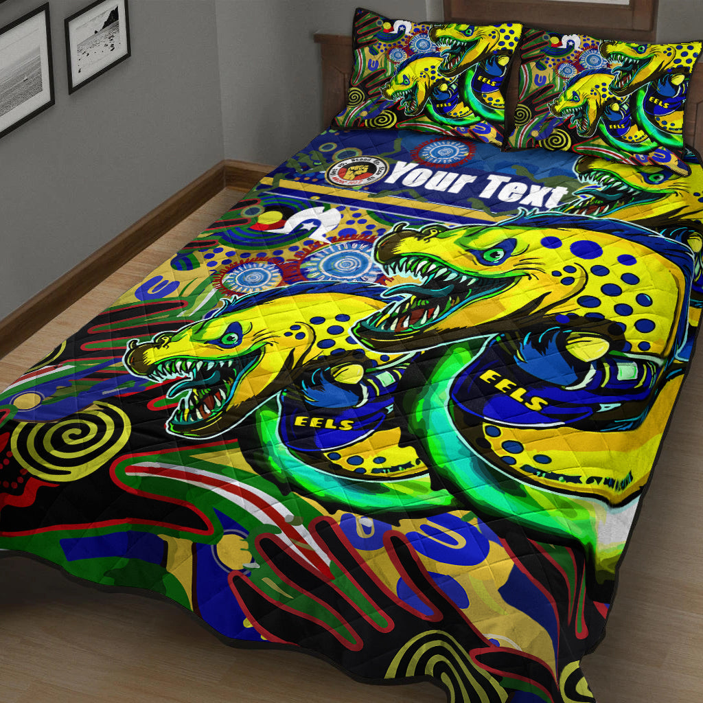 eels-rugby-quilt-bed-set-custom-eels-australia-naidoc-week-getting-up-standing-up-and-showing-up