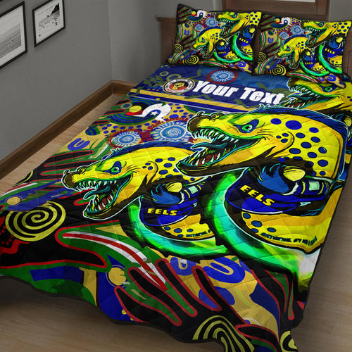 eels-rugby-quilt-bed-set-custom-eels-australia-naidoc-week-getting-up-standing-up-and-showing-up