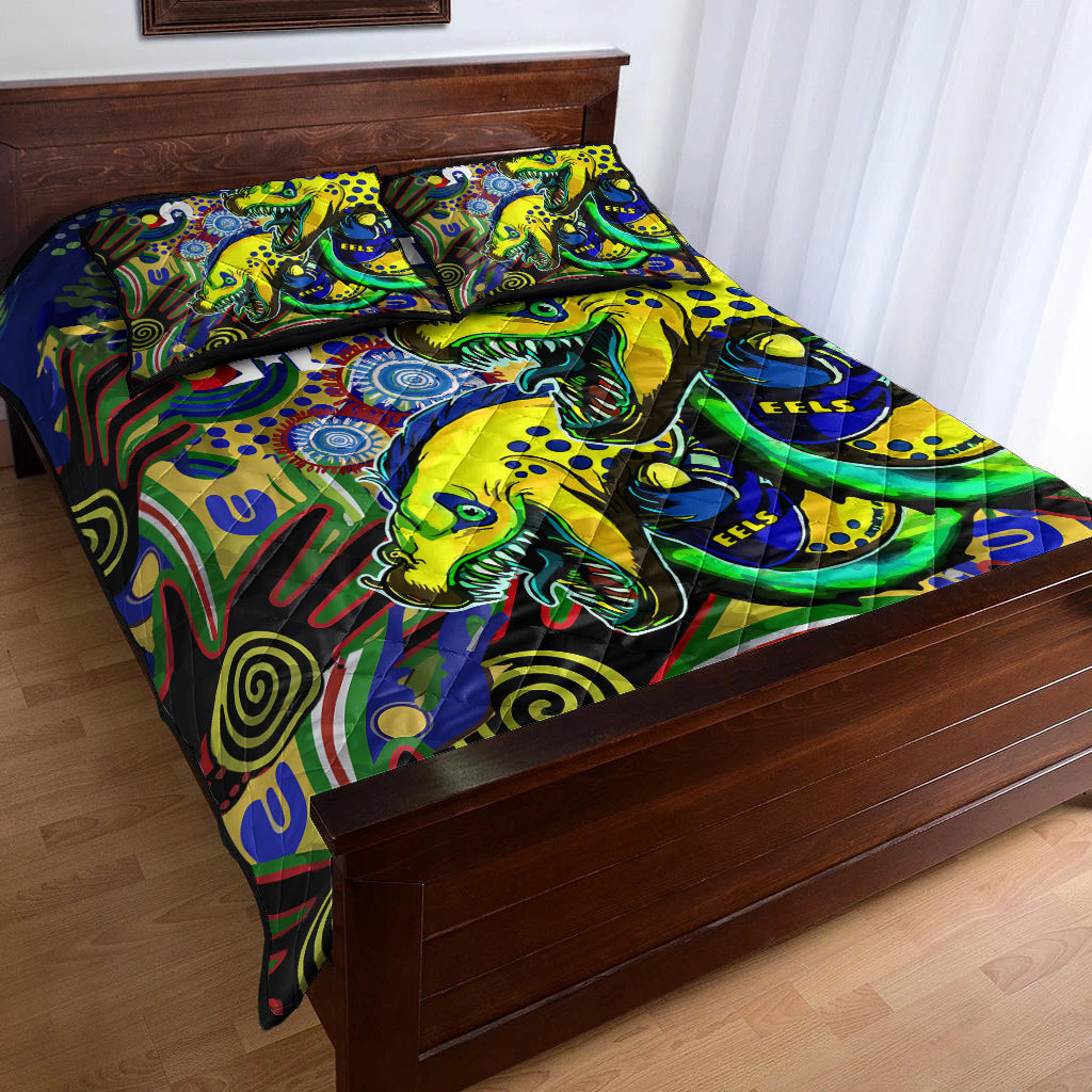 eels-rugby-quilt-bed-set-custom-eels-australia-naidoc-week-getting-up-standing-up-and-showing-up