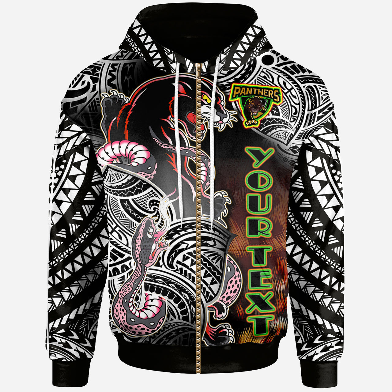 panthers-rugby-polynesian-hoodie-custom-wild-black-penrith-panthers