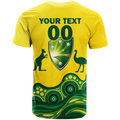 (Custom Personalised) Australia Cricket Aboriginal Pattern T Shirt - LT2