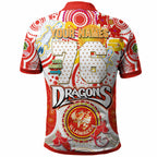 st-george-rugby-polo-shirt-custom-st-george-illawarra-dragons-mascot-with-aboriginal-art-personalised-player-and-number-polo-shirt
