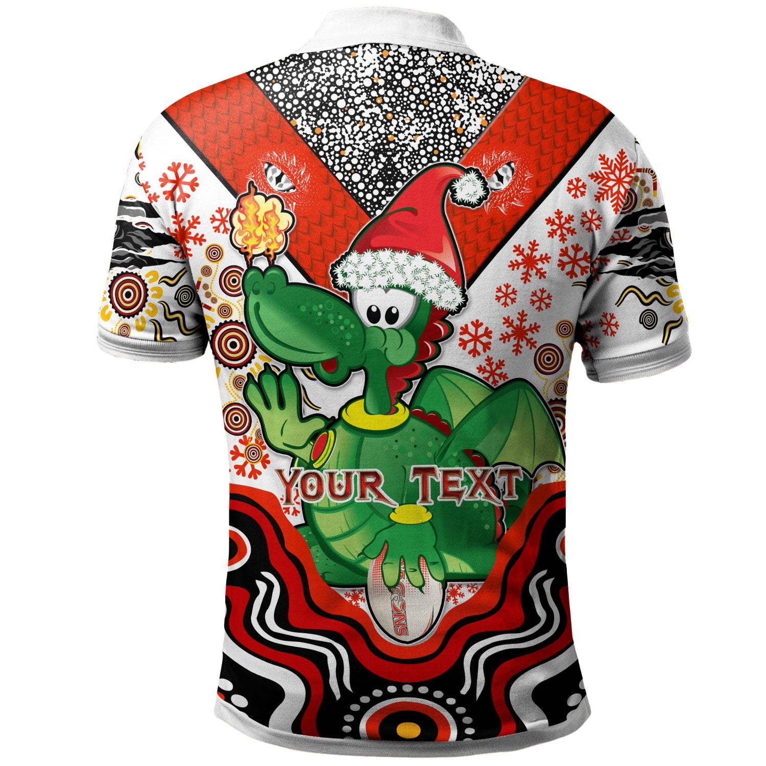 st-george-rugby-christmas-polo-shirt-custom-christmas-green-dragons-indigenous-polo-shirt