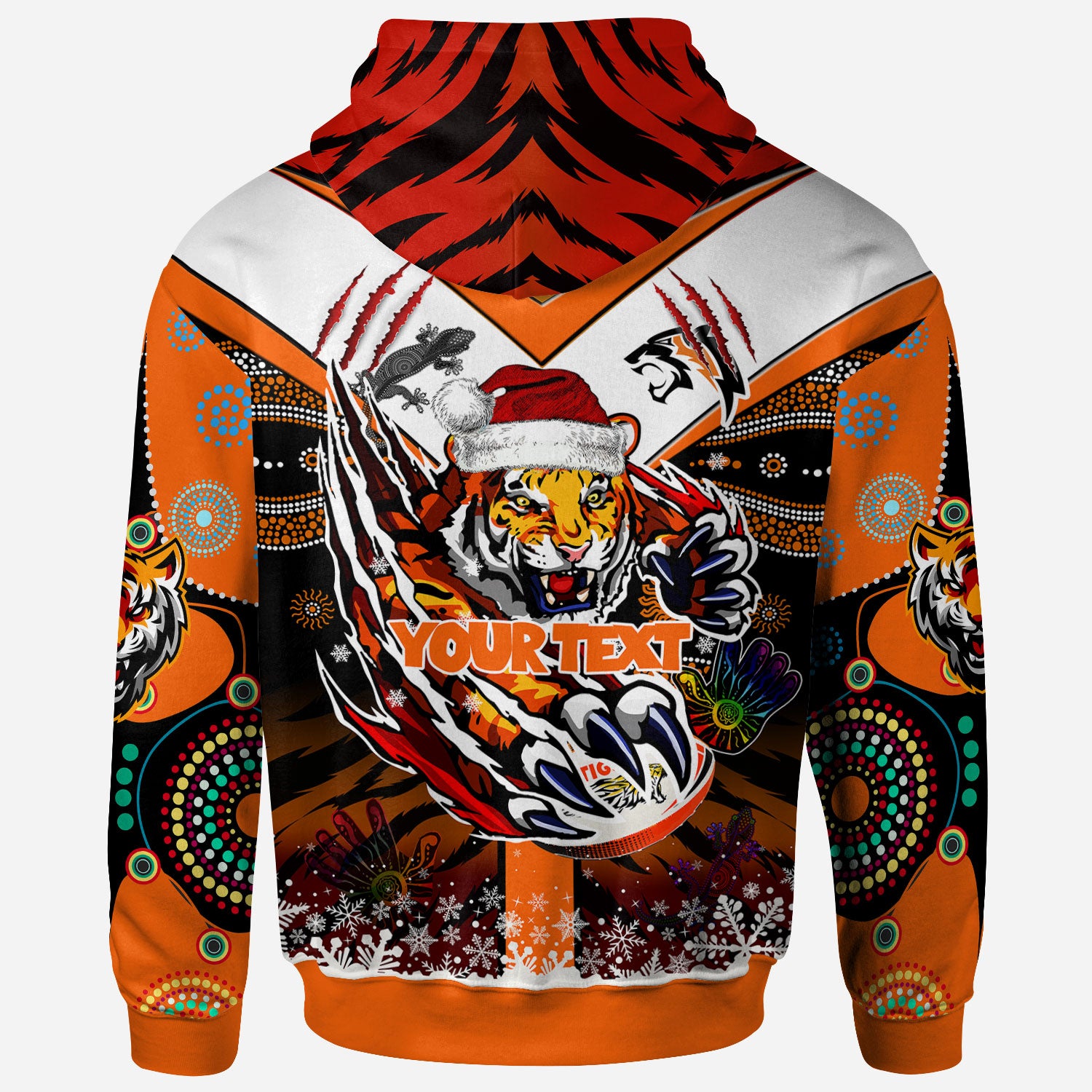 tigers-rugby-christmas-hoodie-custom-merry-tigers-christmas-indigenous-hoodie