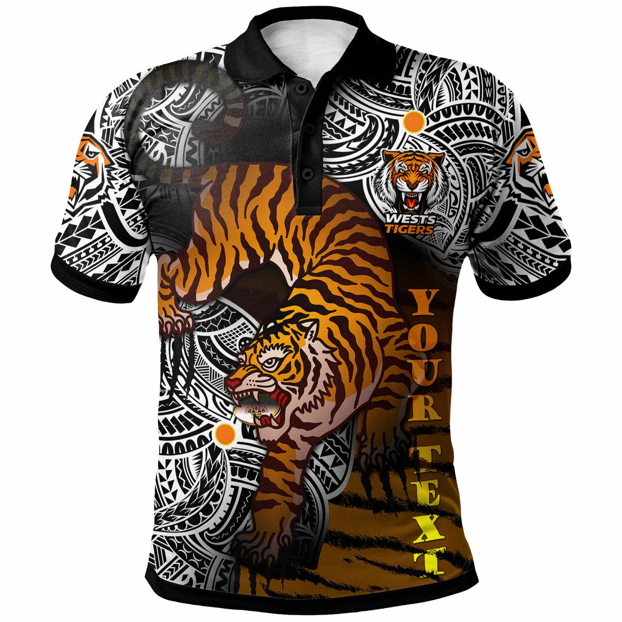 tigers-rugby-polynesian-polo-shirt-custom-wild-west-tigers